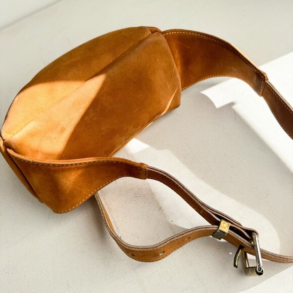 Vintage Roots Nubuck Suede Light Brown Belt Bag - Picture 5 of 7